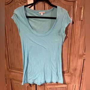 James Perse Aqua Short Sleeve Tee